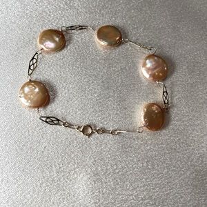 14 k gold field Fresh water pearls